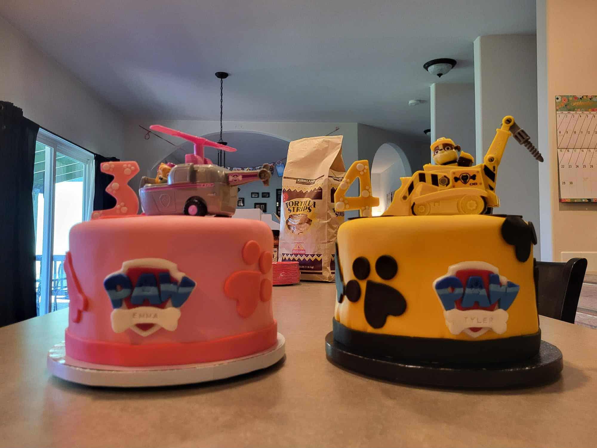 Paw Patrol birthday cakes made by Annabell