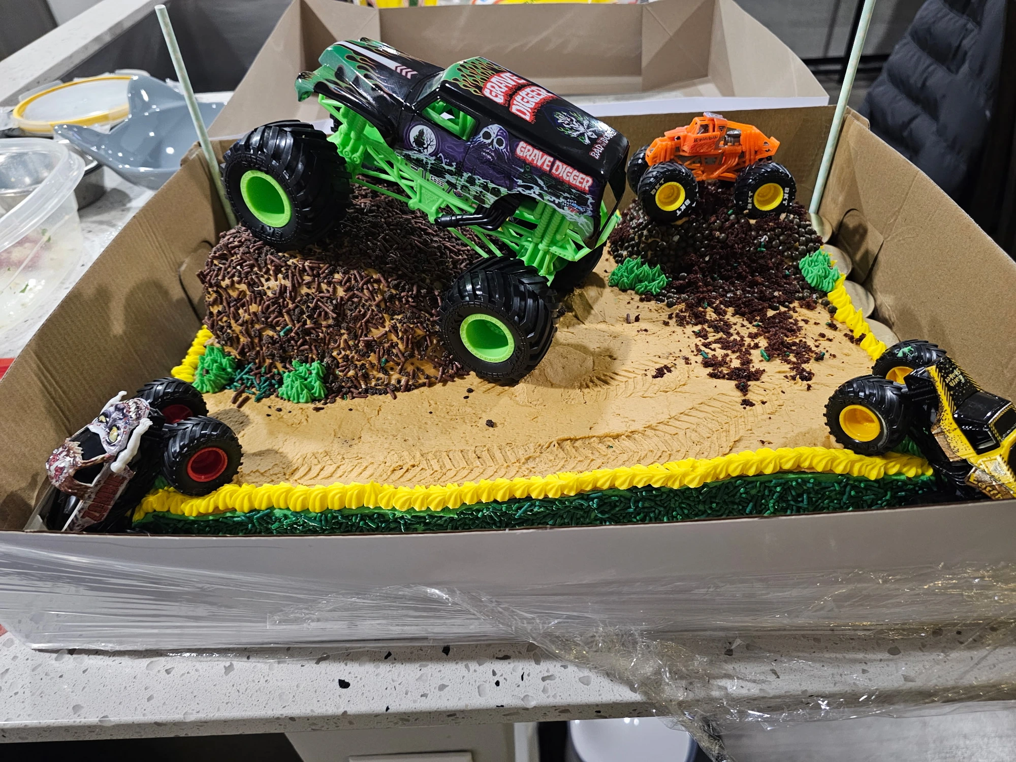 Monster truck birthday cake made by Annabell